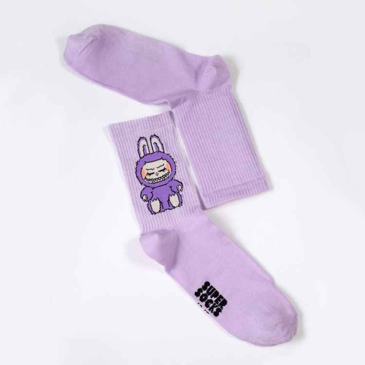 Носки "SuperSocks" Лабубу ZIZI: Сиреневый