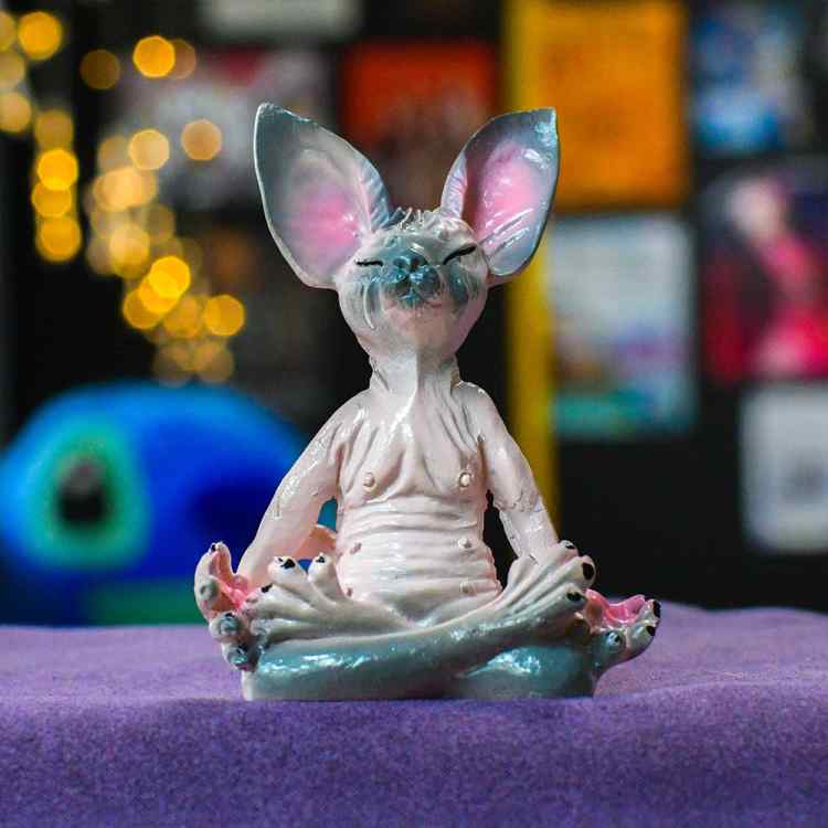 Фигурка Сфинкс розово-серый