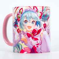 Кружка Vocaloid: Хатсуне Мику клубника
