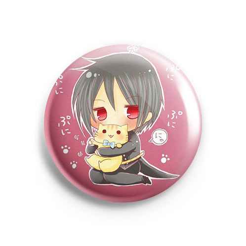 Значок Black Butler: Себастьян с котиком