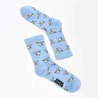 Носки SuperSocks "Оригами самолет": Голубой