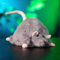 Мягкая игрушка Пушистая мышь: Серая (20 см)