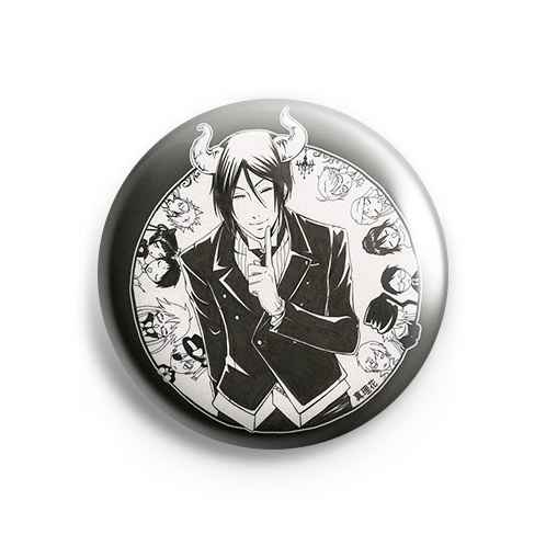 Значок Black Butler: Себастьян с рогами