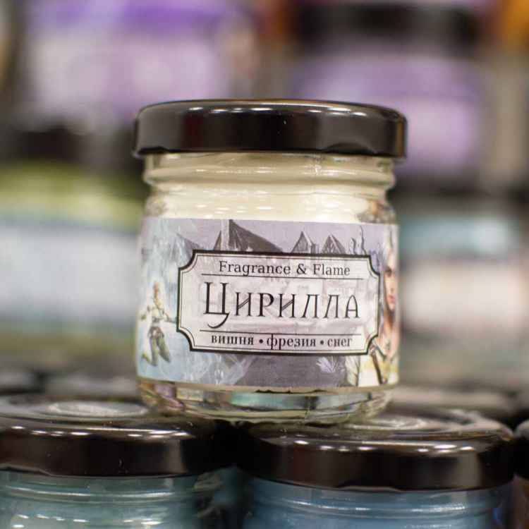 Свеча в стеклянной упаковке Fragrance&Flame: Цирилла (40 мл)