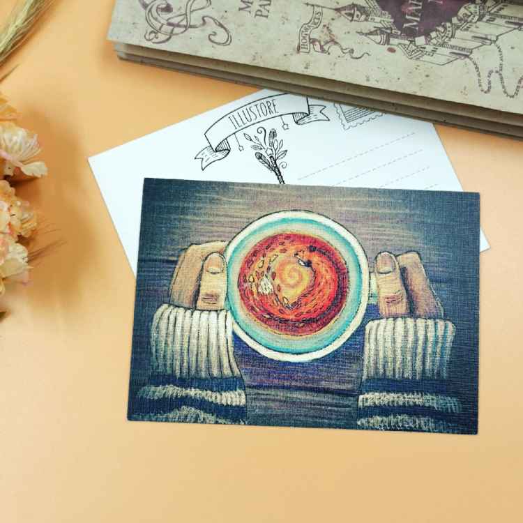 Открытка Illustore: Кружка с лисой