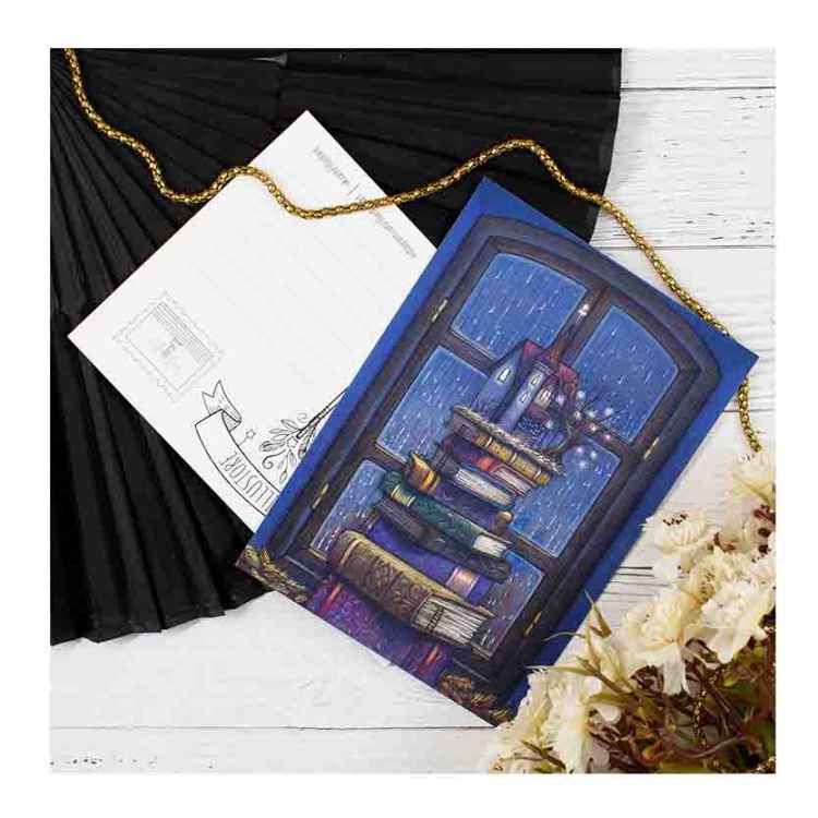 Открытка Illustore Дом на стопке книг