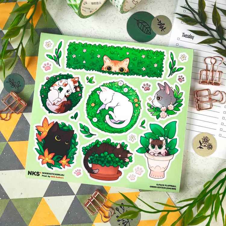 Стикерпак NKS QPACK FLUFFBALL (CATS)