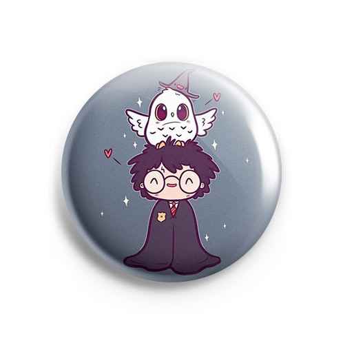 Значок Harry Potter: Гарри с совой