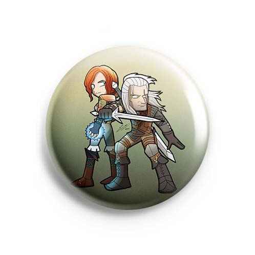 Значок Witcher: Геральт и Трисс