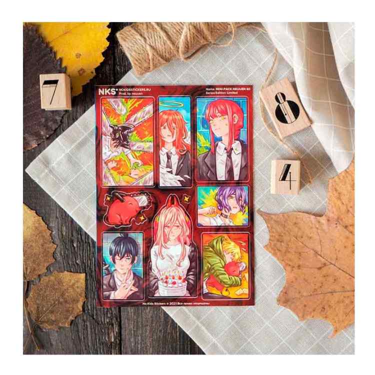 Стикерпак NKS MINI PACK CHAINSAW MAN Стикерпак NKS MINI PACK CHAINSAW MAN