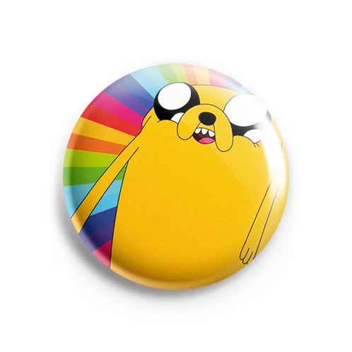 Значок Adventure Time: Джейк на радуге