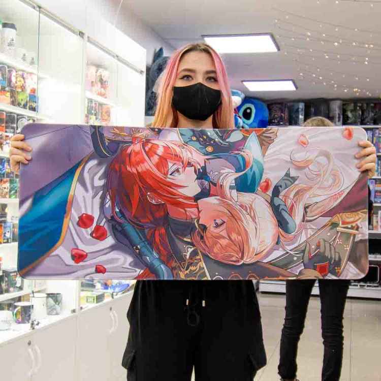 Коврик Genshin Impact: Дилюк и Джинн