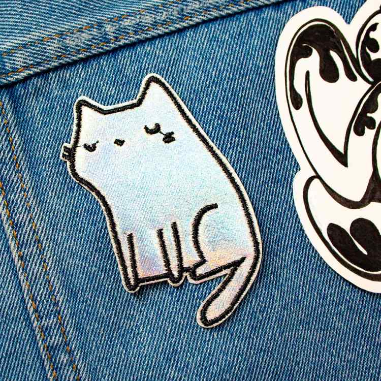 Нашивка Голографический котик