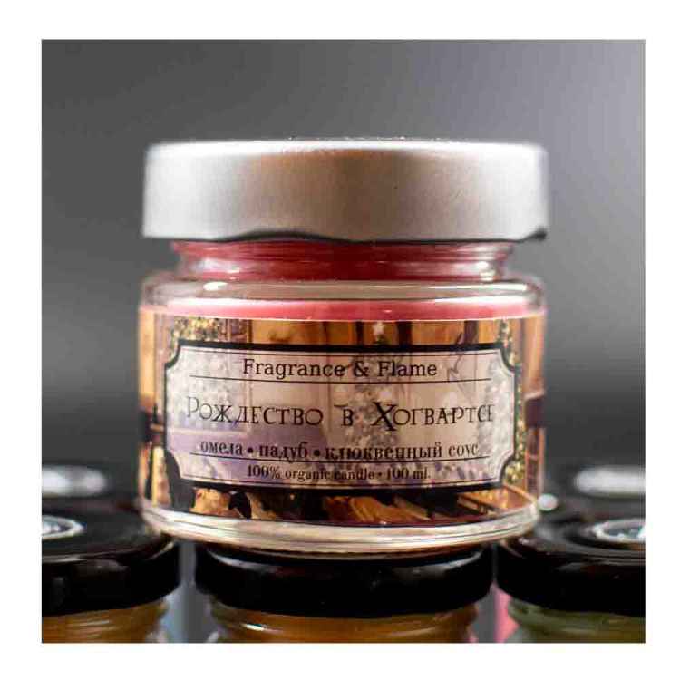 Свеча в стеклянной упаковке Fragrance&Flame: Рождество в Хогвартсе (100 мл)