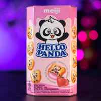 Печенье Meiji Hello Panda: Клубничный крем 