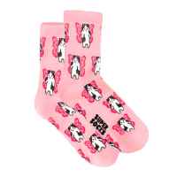 Носки SuperSocks "Кото-бабочка паттерн": Розовый