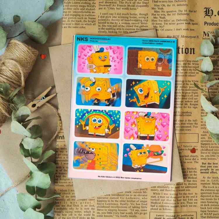 Стикерпак NKS MINI PACK SPONGE BOB Стикерпак NKS MINI PACK SPONGE BOB