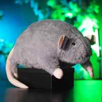 Мягкая игрушка Пушистая мышь: Серая (50 см)