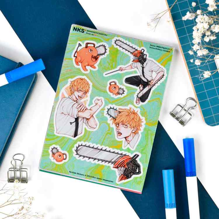 Стикерпак NKS MINI PACK CHAINSAW MAN 4 Стикерпак NKS MINI PACK CHAINSAW MAN 4
