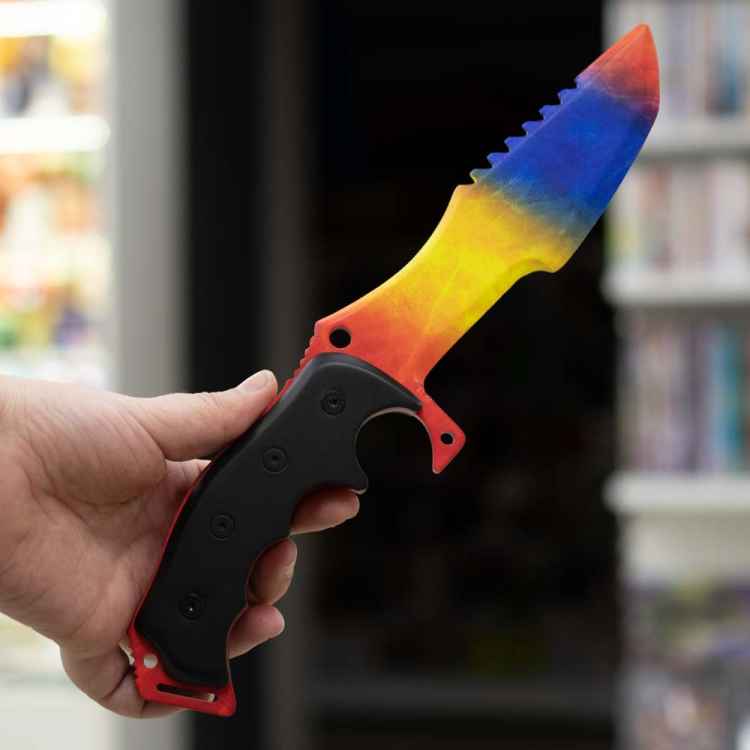 Деревянный нож Хантер VozWooden: Мраморный Градиент Деревянный нож Хантер VozWooden: Мраморный Градиент