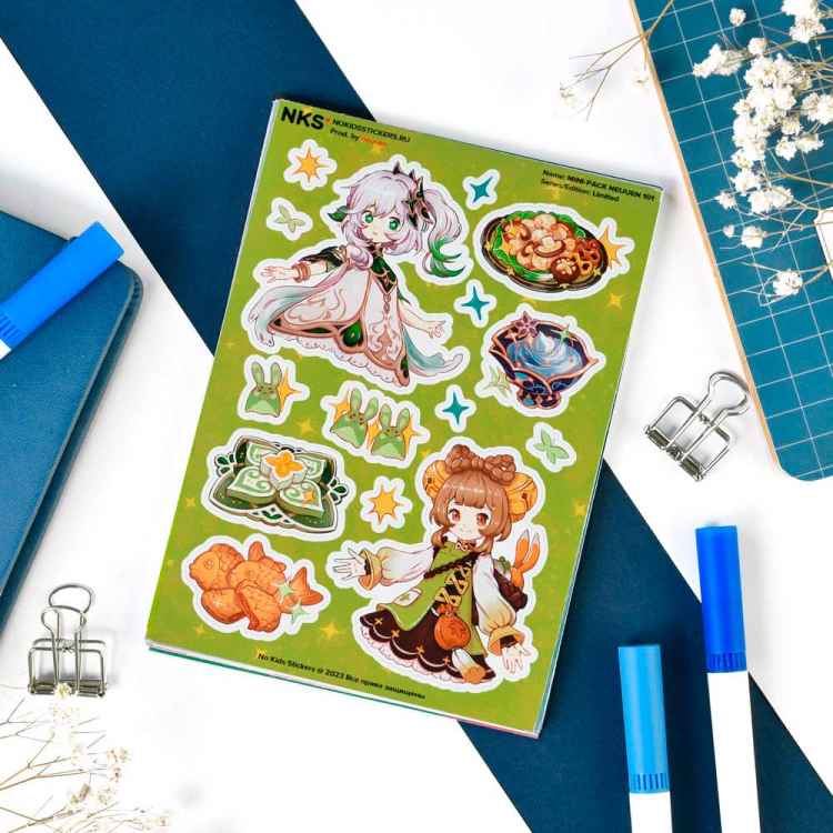 Стикерпак NKS MINI PACK GENSHIN FOOD