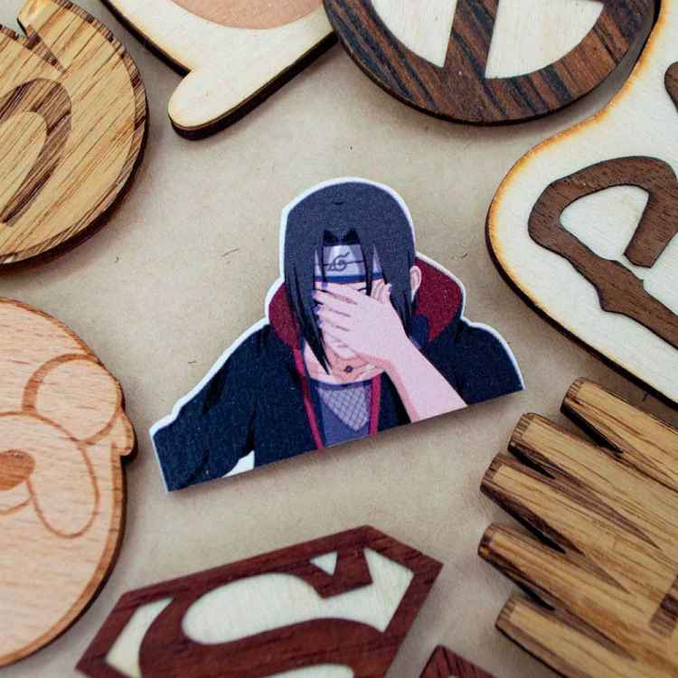 Значок деревянный Naruto: Фейспалм J158 Значок деревянный Naruto: Фейспалм J158