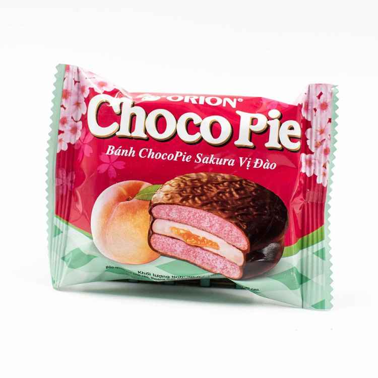 Печенье Orion Choco Pie Персик и Сакура (Вьетнам)