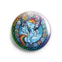 Значок My Little Pony: Friendship is Magic: Рэйнбоу Дэш витраж
