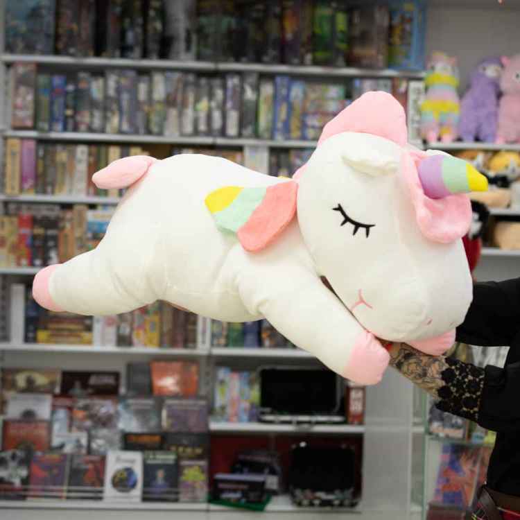 Мягкая игрушка "Единорог" белый, 80 см