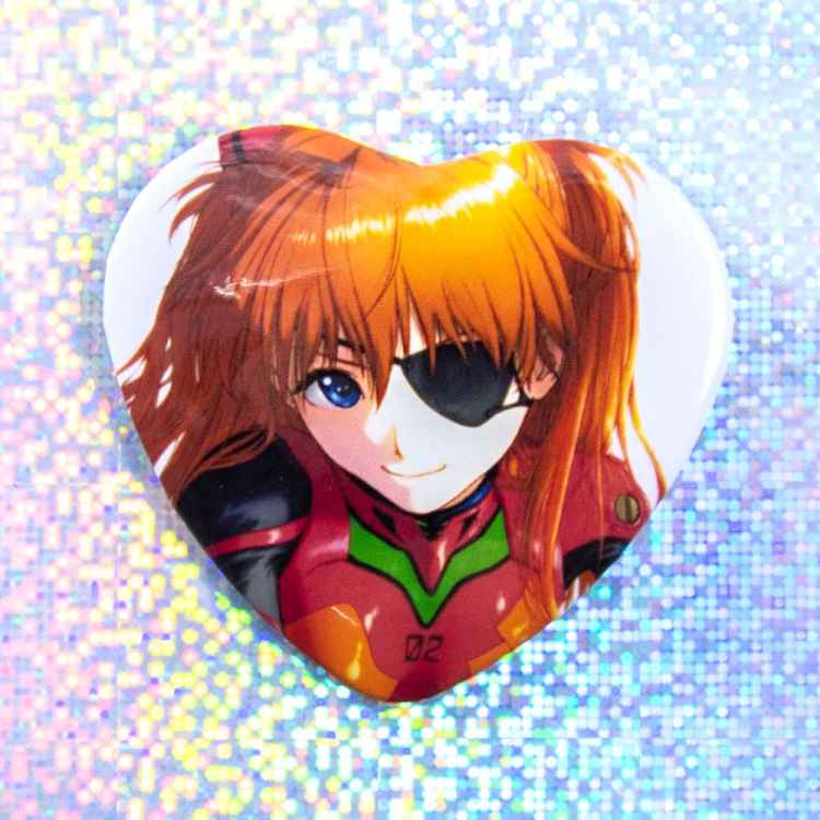 Значок сердце: Evangelion: Аска с повязкой