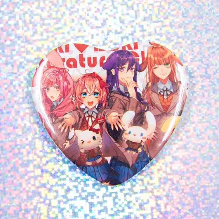 Значок сердце: Doki Doki Literature Club!: Девочки