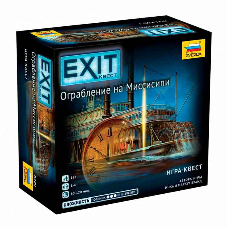 Настольная игра EXIT-Квест: Ограбление на Миссисипи
