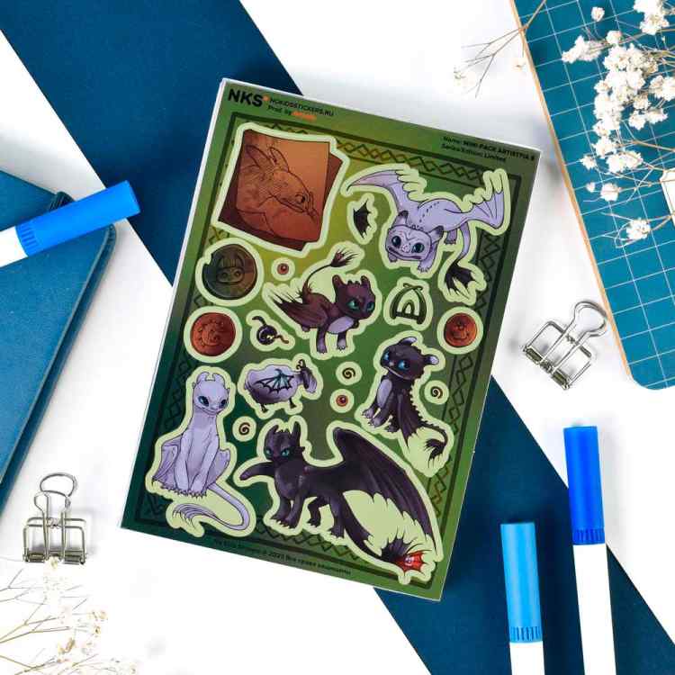 Стикерпак NKS MINI PACK TRAIN YOUR DRAGON Стикерпак NKS MINI PACK TRAIN YOUR DRAGON