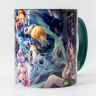 Кружка Genshin Impact: Персонажи зеленая