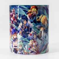 Кружка Genshin Impact: Персонажи зеленая