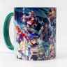 Кружка Genshin Impact: Персонажи зеленая