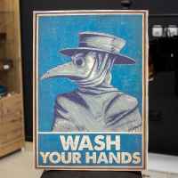 Постер текстильный "Wash your hands"  