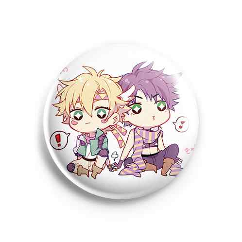 Значок JOJO`s Bizzare Adventure: Джозеф Джостар и Цезарь Цеппели