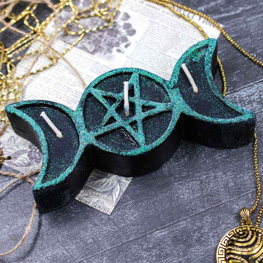 Свеча "Wicca": Зелёная