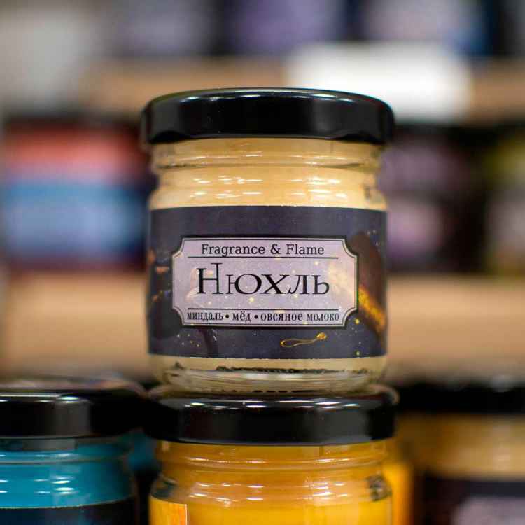 Свеча в стеклянной упаковке Fragrance&Flame: Нюхль (40 мл)