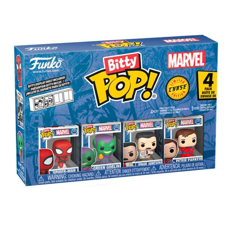 Фигурка Funko Bitty POP: Marvel: Спайдер-мен\Зеленый гоблин\Джей Джона Джейсон\Питер Паркер