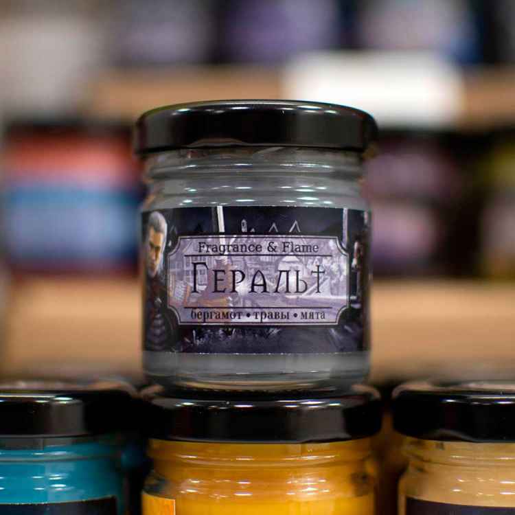 Свеча в стеклянной упаковке Fragrance&Flame: Геральт (40 мл)