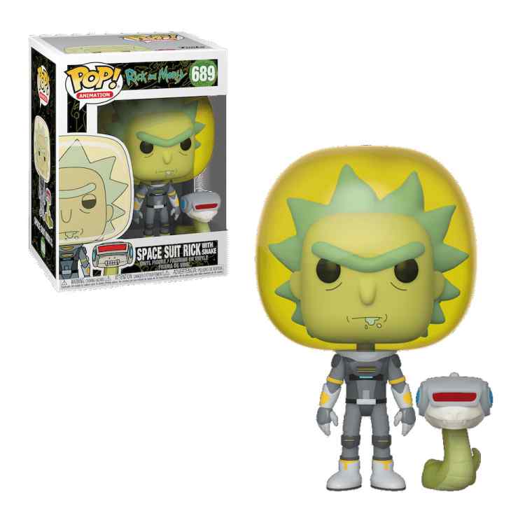 Фигурка Funko POP Rick and Morty: Рик в скафандре со змеей #689