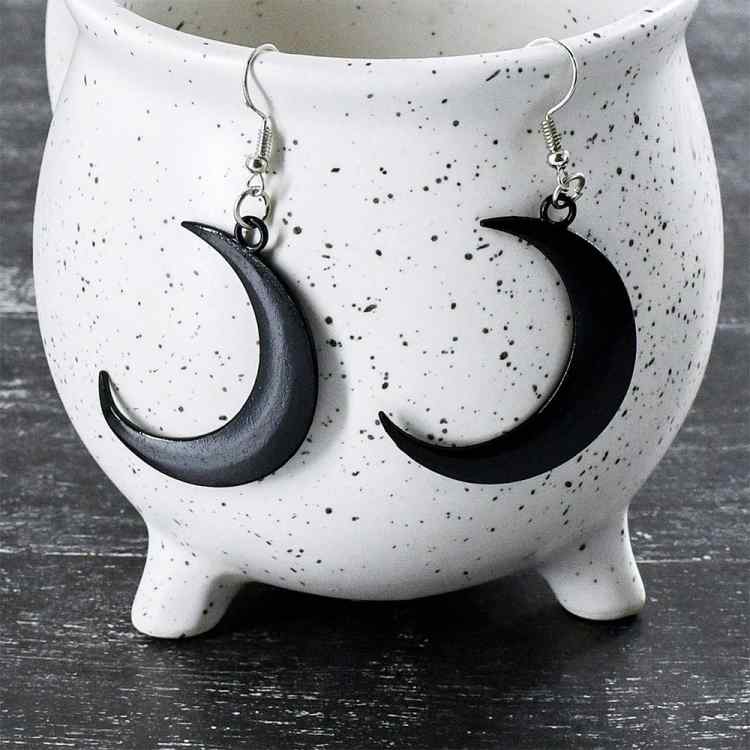 Серьги Kadabra: Лунники (черные)