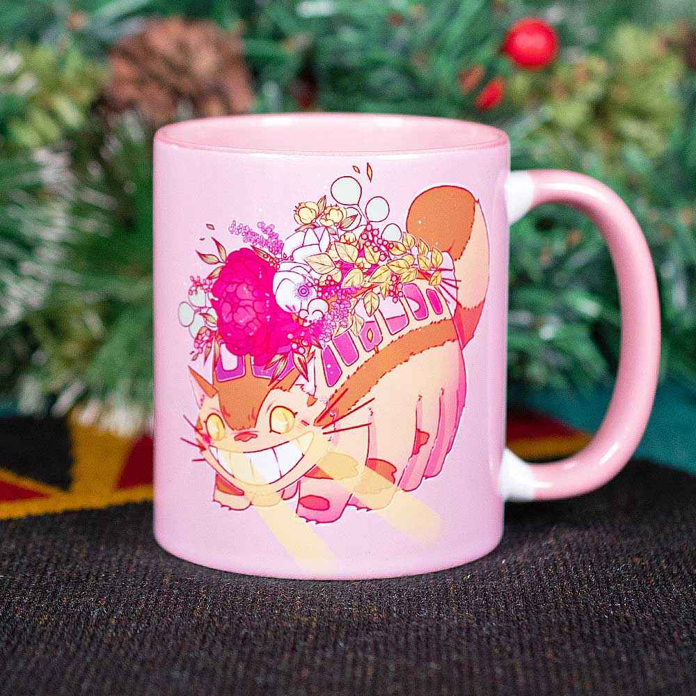 Кружка My neighbor Totoro: Котобус розовый