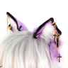 Ушки Kawaii: BatCat Purple-White