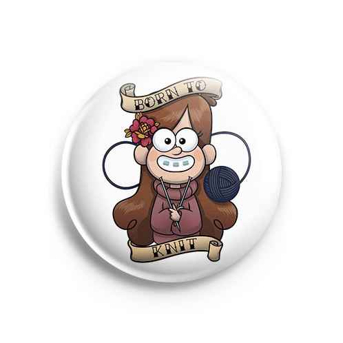 Значок Gravity Falls: Born to knit