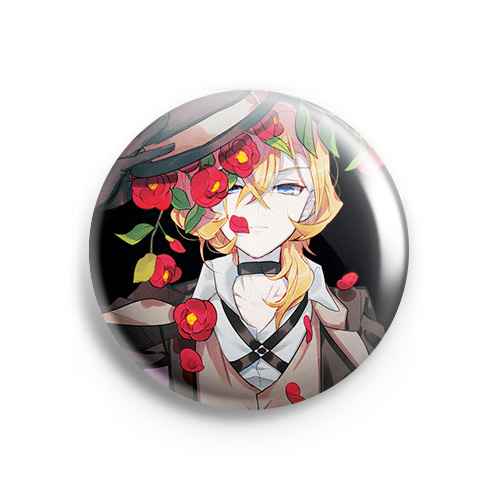 Значок Bungou Stray Dogs: Чуя и цветы