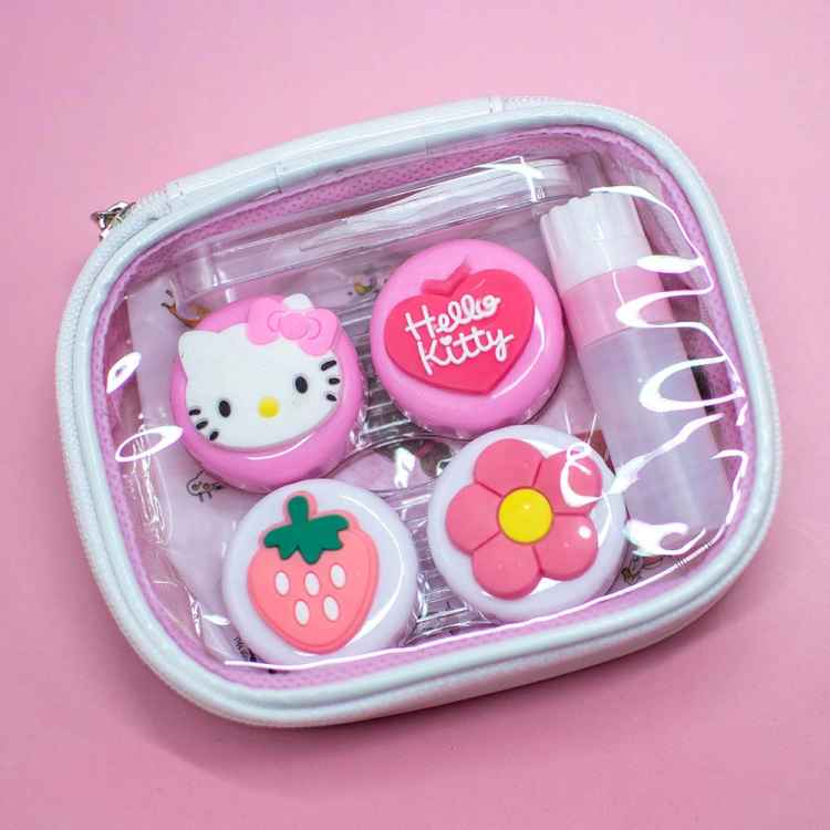 Контейнер для линз Hello Kitty (2 пары в мягком кейсе)