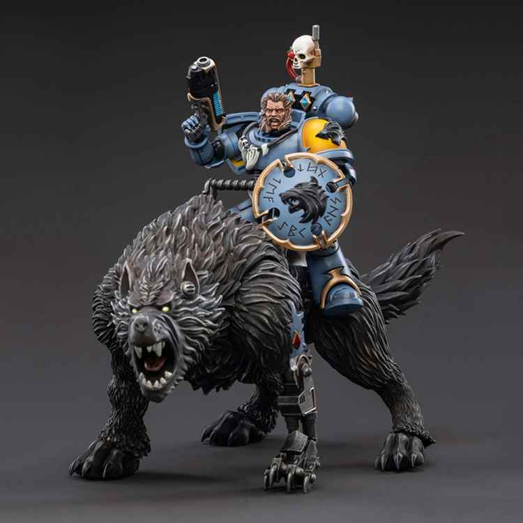 Фигурка JoyToy: Warhammer 40K Space Wolves Thunderwolf Cavalry Frode 1:18